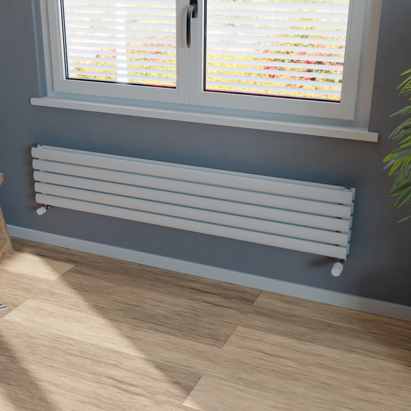 Ximax Bristol Double Horizontal Designer Radiator 294 x 1500mm 2823Btu White