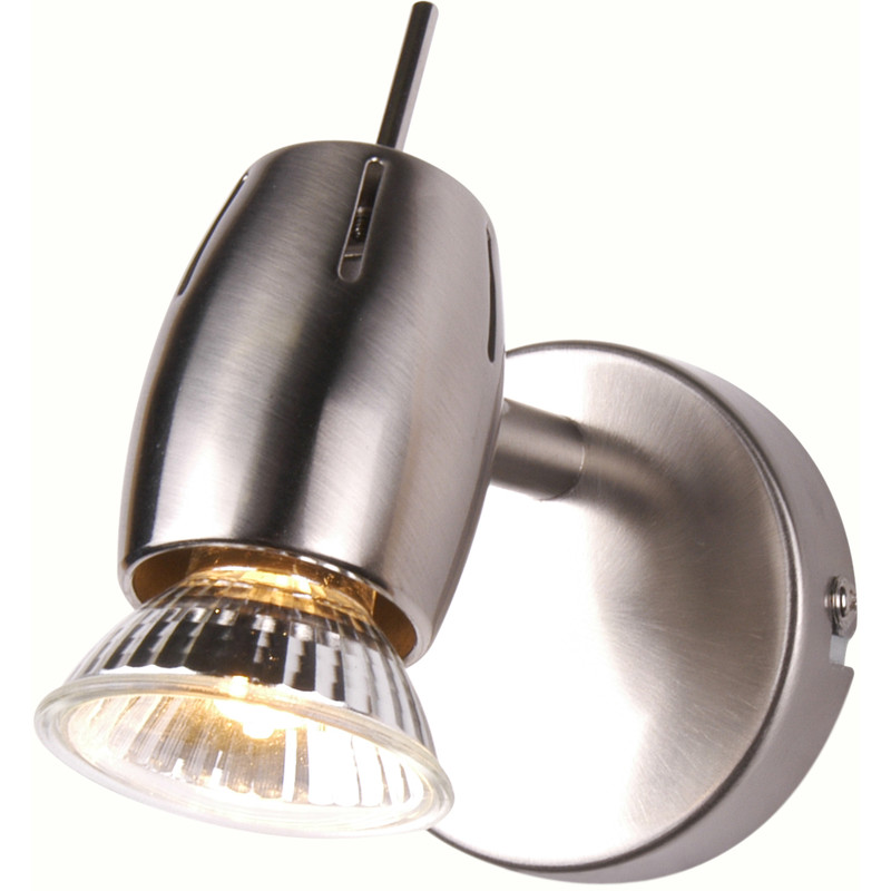 Pluto Satin Nickel GU10 Single Spotlight
