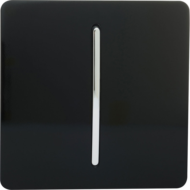 Trendiswitch Matt Black 1 Gang 3 Way Intermediate Switch 1 Gang 3 Way