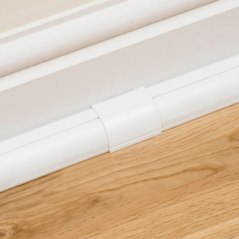 D-Line 1/4 Round Trunking Coupler, Inlet, Outlet & End Cap Pack