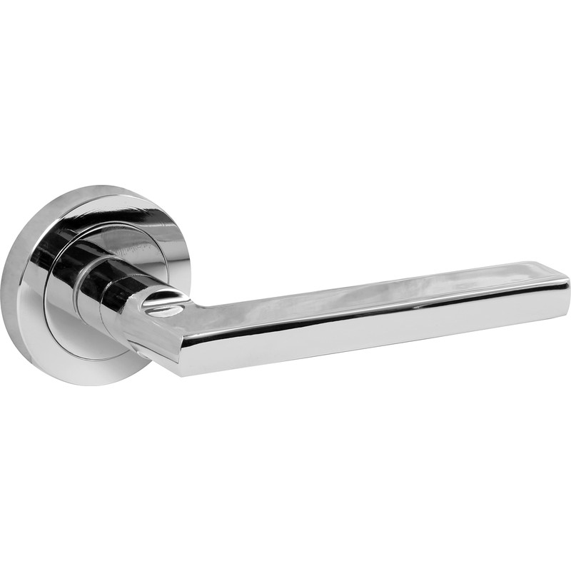 Scylla Lever On Rose Door Handles Polished