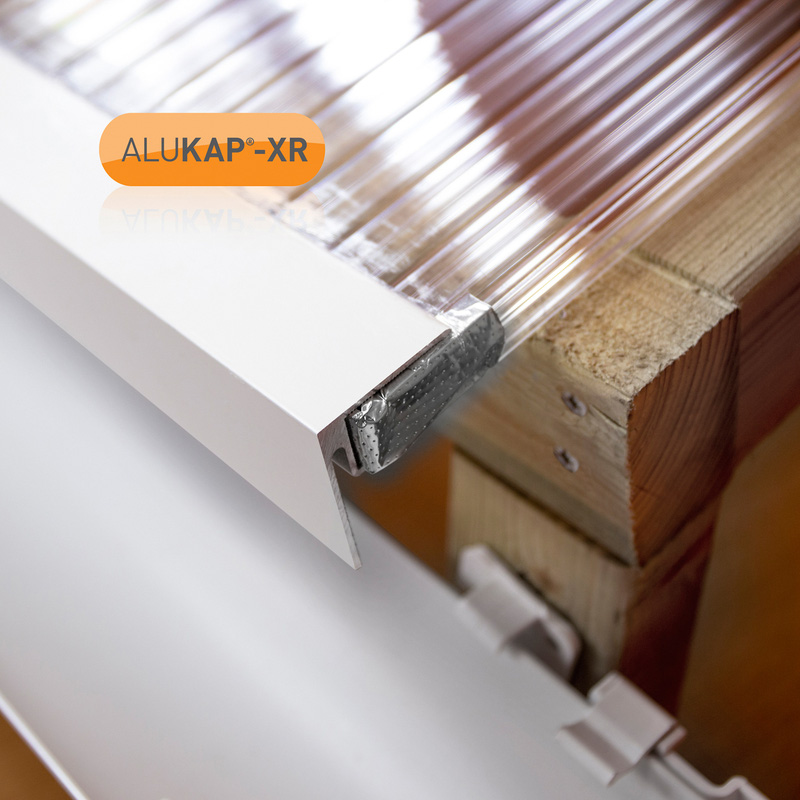 Alukap-XR Sheet End Stop Bar for Axiome Sheets 6mm x 4.8m White