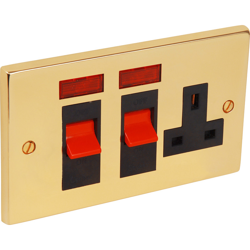 Victorian Cooker Socket & Neon 45A