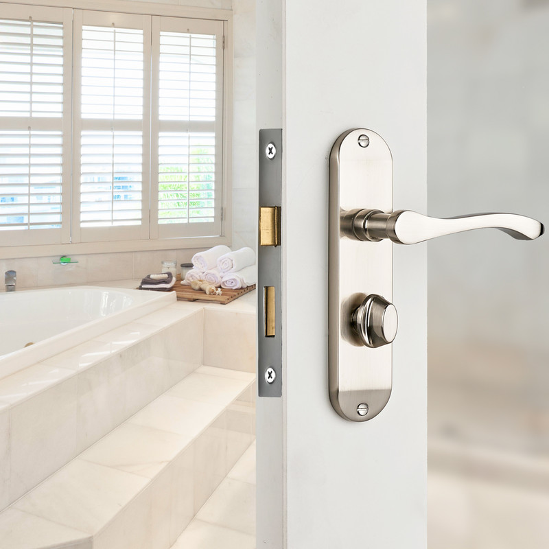 Capri Door Handles Bathroom Brushed Nickel