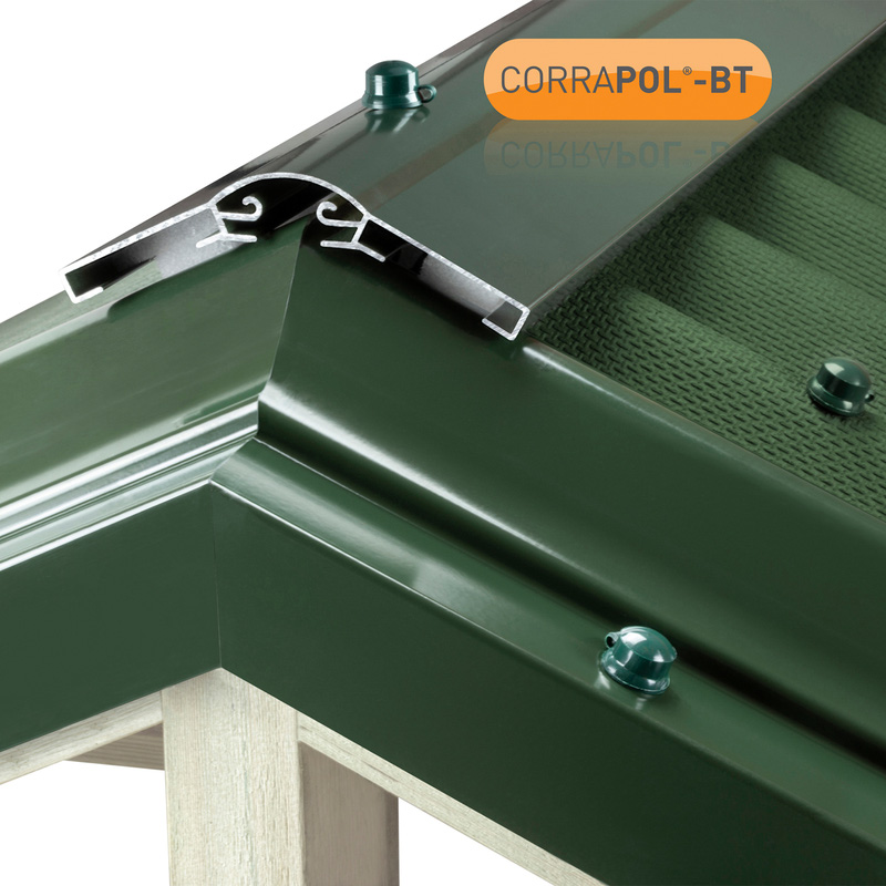 Corrapol-BT Aluminium Ridge Bar Set Green 3m