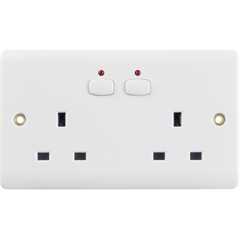 Energenie MiHome Smart 2 Gang Power Socket 13A White