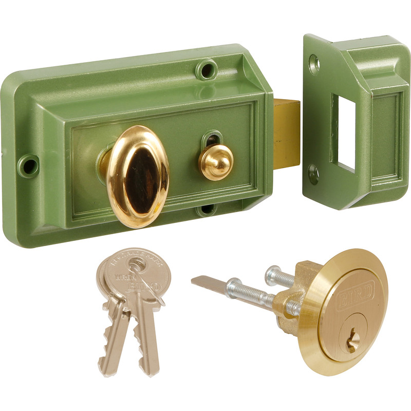 Traditional Nightlatch Green Standard