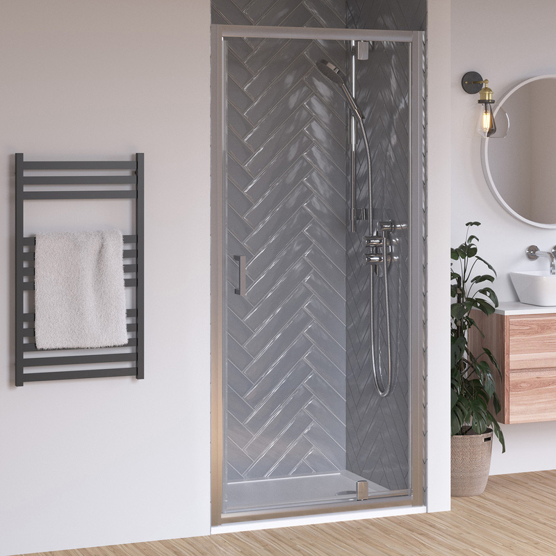 Aqualux Framed 8mm Shower Enclosure Pivot Door Only 800mm