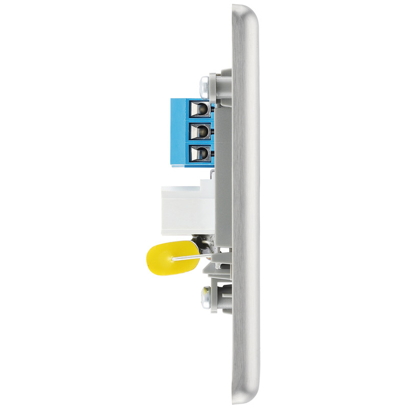 BG Brushed Steel Telephone Socket Master