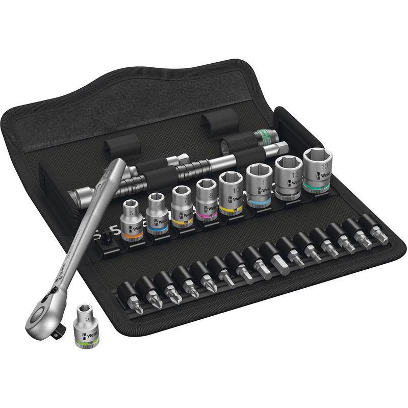 Wera 8100 1/4 Inch Zyklop Socket & Bit Set