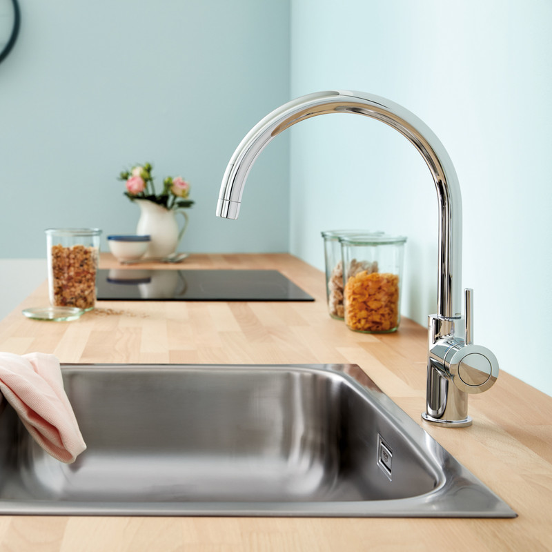 Grohe BauClassic Mono Mixer Kitchen Tap