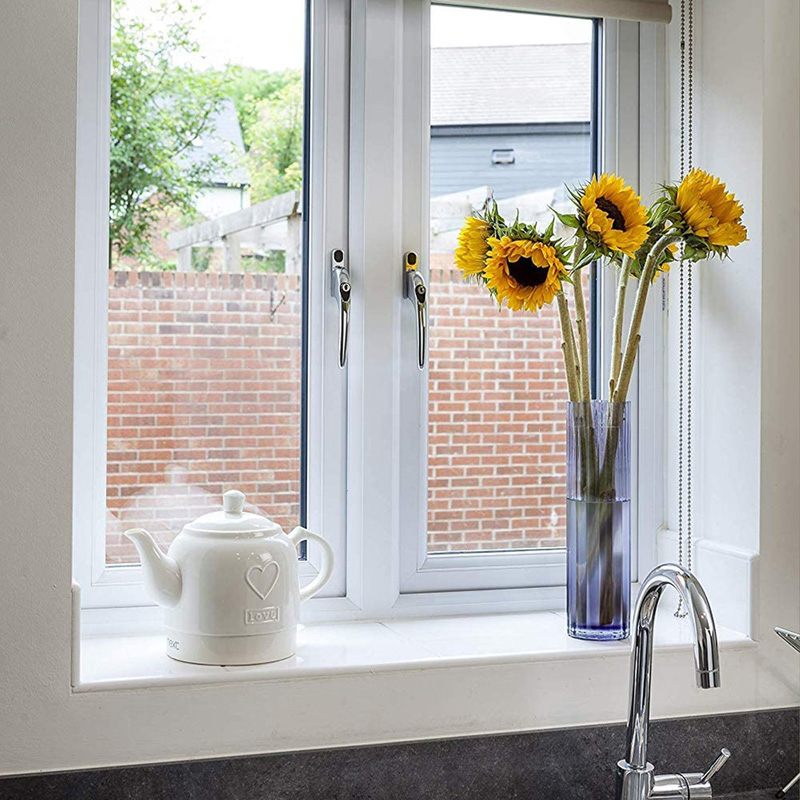 Yale PVCu Inline Lockable Window Handle Polished Chrome