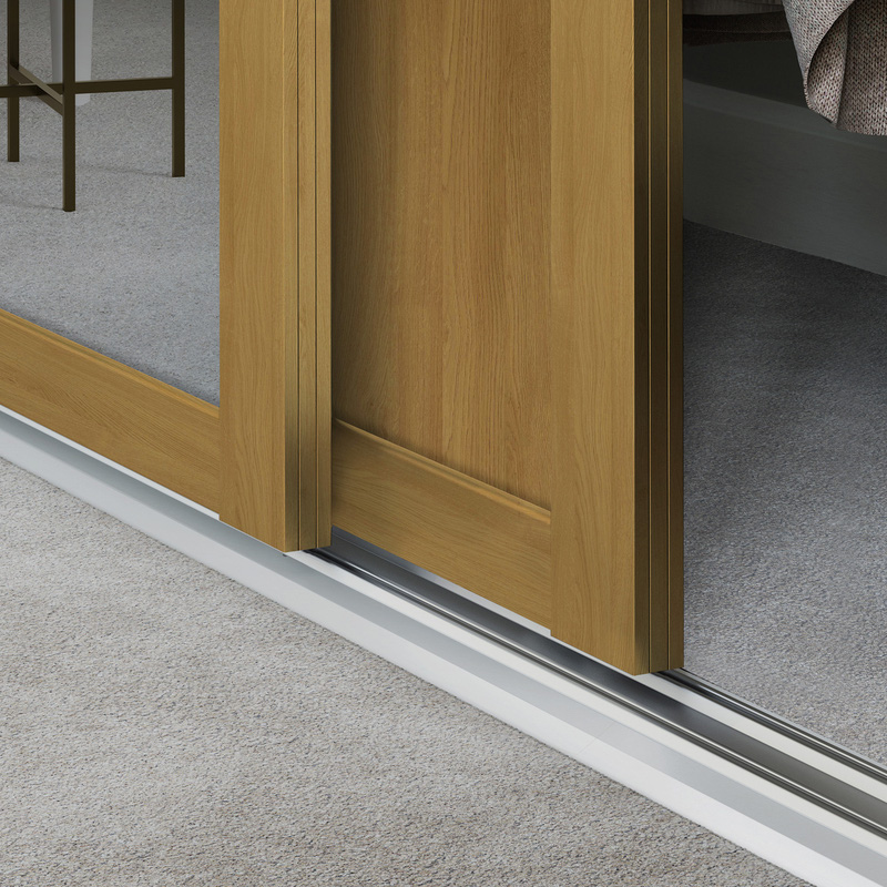 Spacepro Shaker 3 Door Sliding Wardrobe Kit Oak and Mirror 1680 x 2260mm