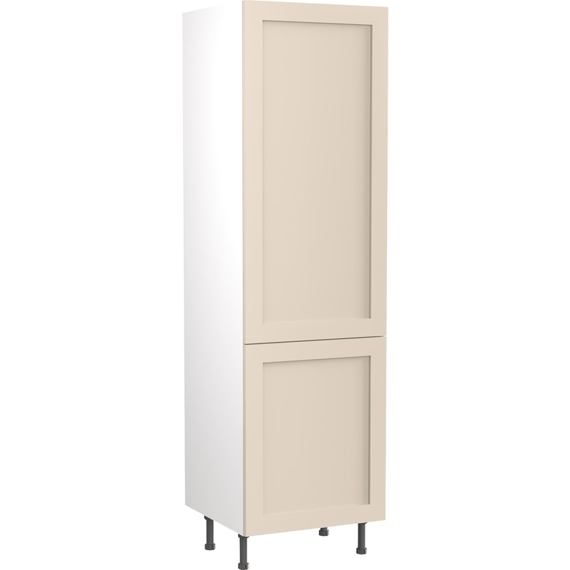 Kitchen Kit Flatpack Shaker Kitchen Cabinet Tall Fridge & Freezer 70/30 Unit Ultra Matt Cashmere 600mm