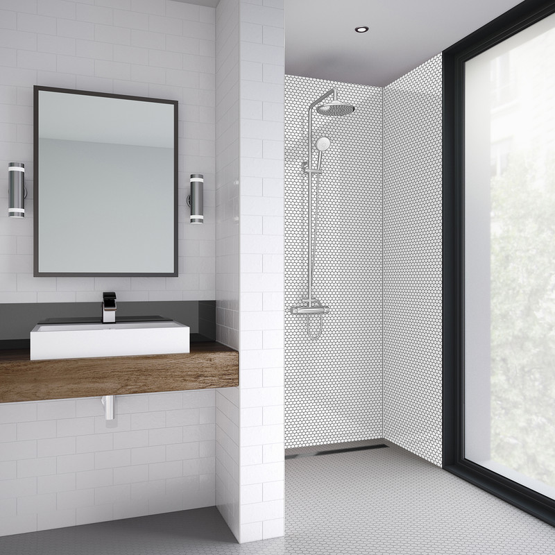 Mermaid Mosaics Acrylic Shower Wall Panel 2440mm x 1220mm x 4mm