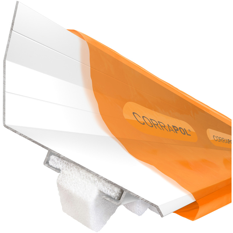 Corrapol Wall Top Flashing 2m White