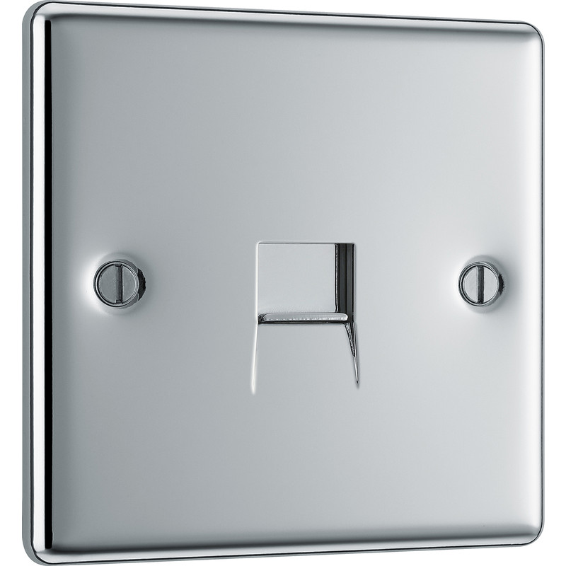 BG Polished Chrome Telephone Socket Master