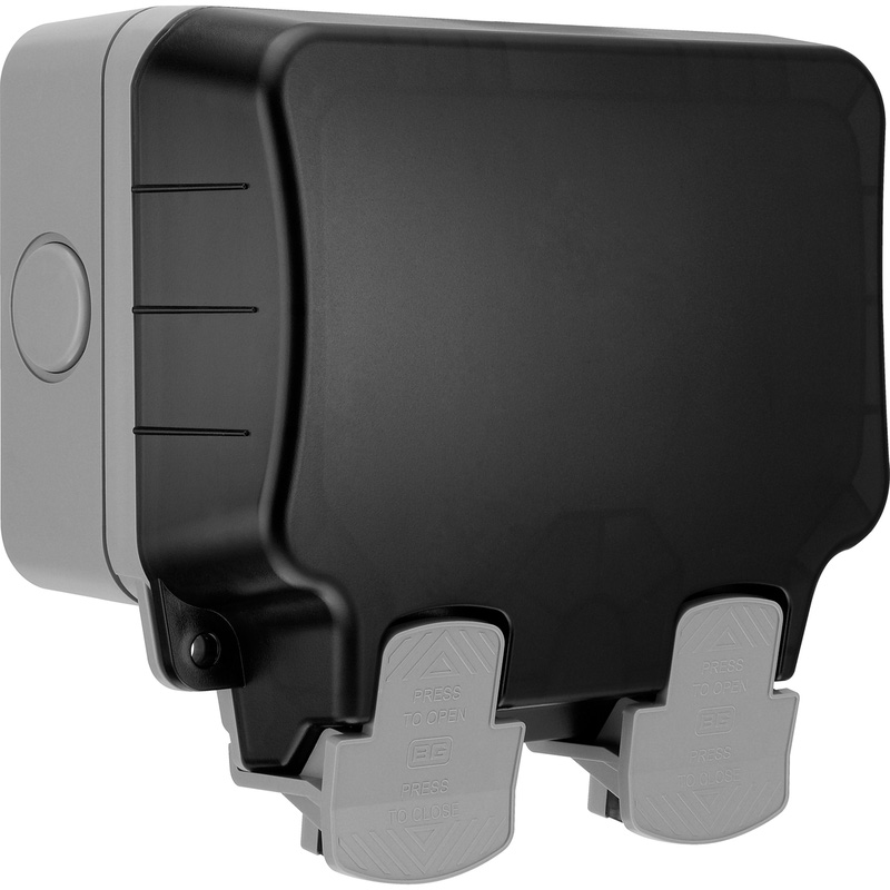 BG IP66 13A RCD Switched Socket 2 Gang