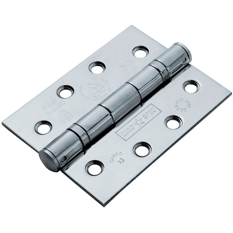 Eurospec British Standard Ball Bearing Hinge Grade 13 Polished Stainless Steel