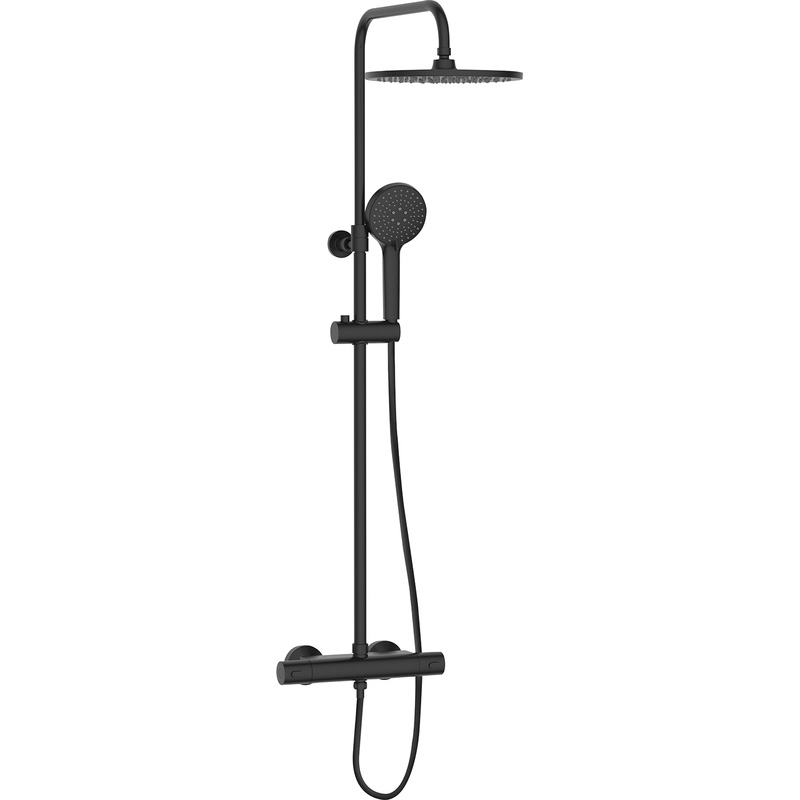 Bristan Buzz Thermostatic Bar Diverter Mixer Shower Black