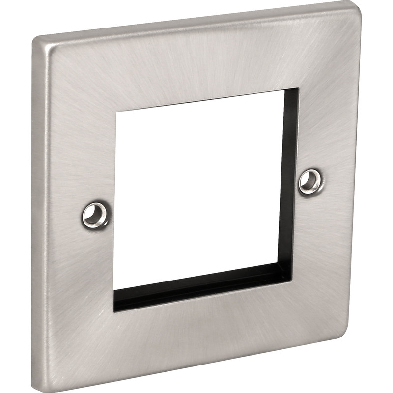 Click Deco Satin Chrome Data Plate 2 Module