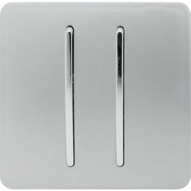 Trendiswitch Silver 2 Gang 2 Way 10 Amp Switch 2 Gang 2 Way