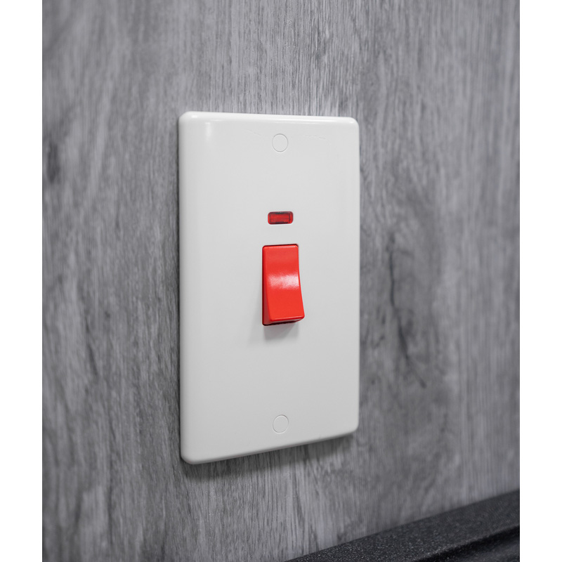 Wessex White 45A DP Switch Tall + Neon