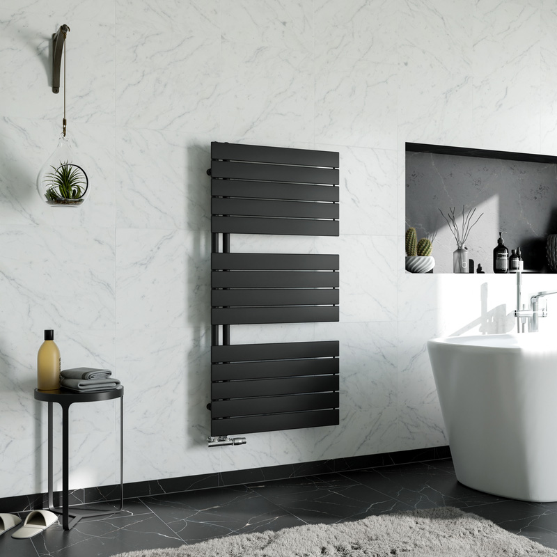Ximax Oxford Open Panel Towel Radiator 1195 x 600mm 2532Btu Black