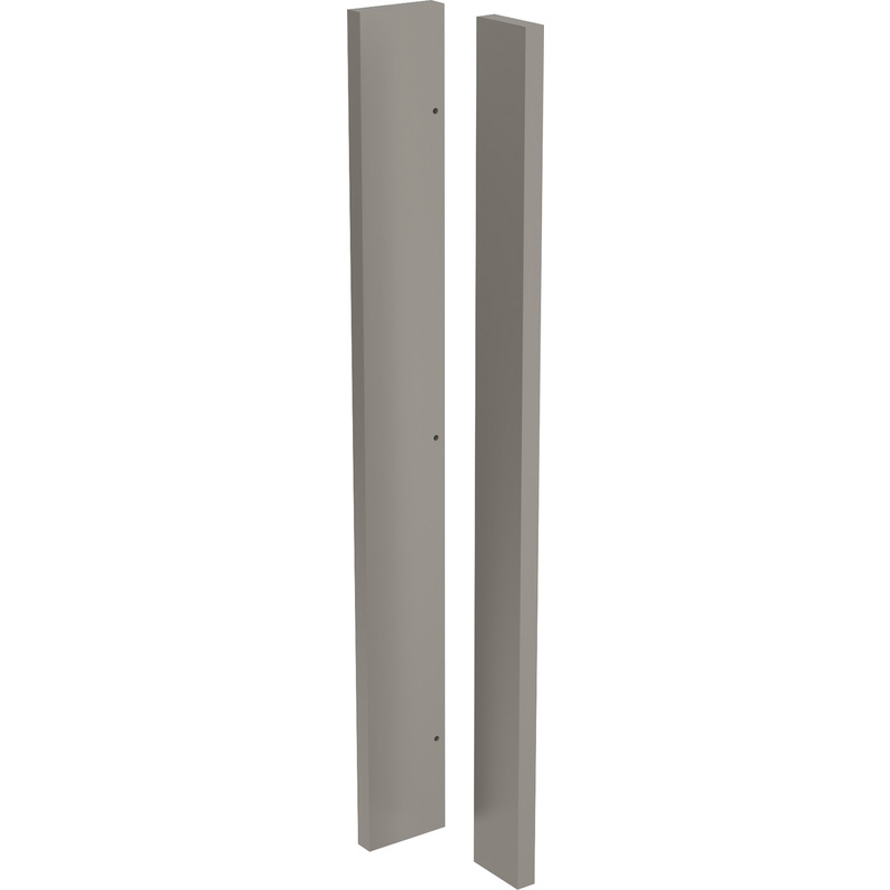 Kitchen Kit Flatpack J-Pull Kitchen Cabinet Corner Post Super Gloss Dust Grey 720mm