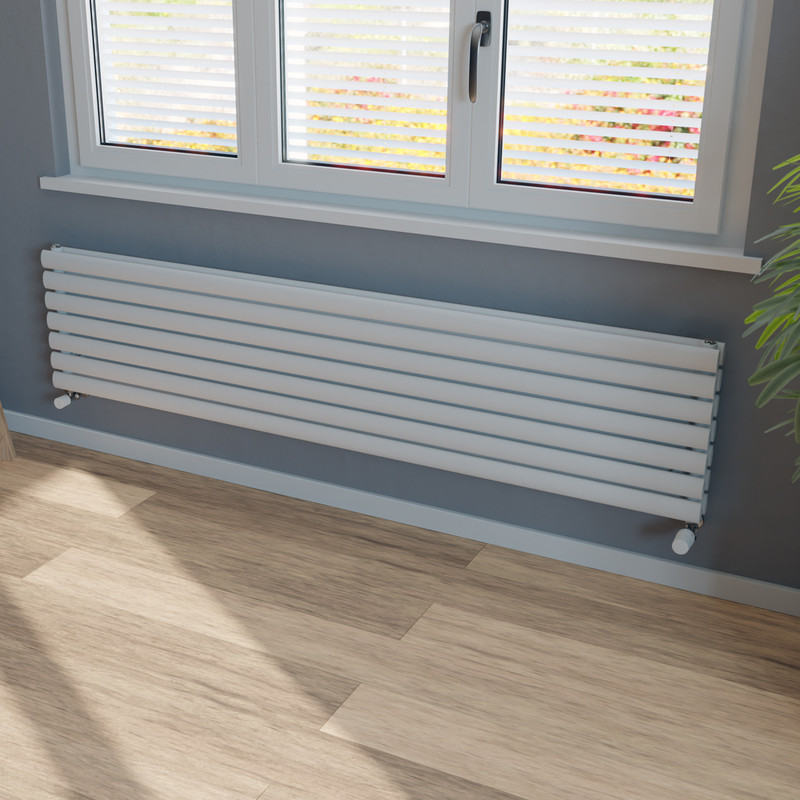 Ximax Bristol Double Horizontal Designer Radiator 410 x 1800mm 4573Btu White