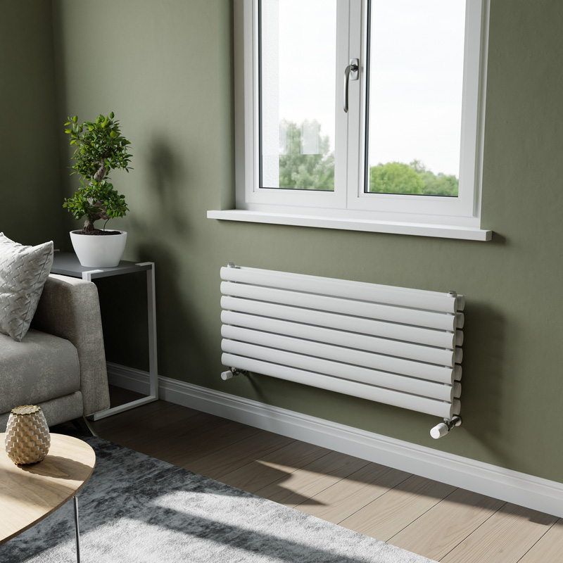 Ximax Bristol Double Horizontal Designer Radiator 410 x 1000mm 2519Btu White