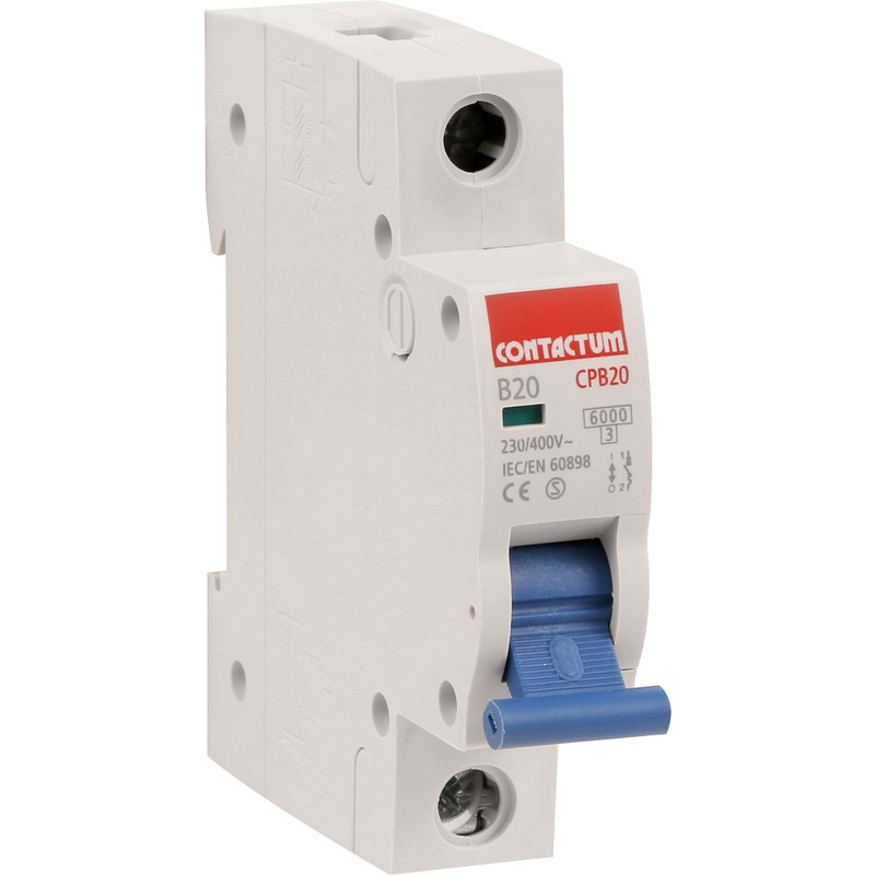 Contactum MCB 20A 6kA SP B Curve