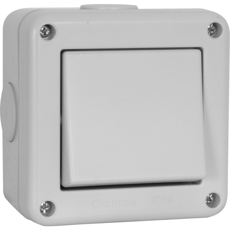 Crabtree IP56 20A Switch 1 Gang 2 Way