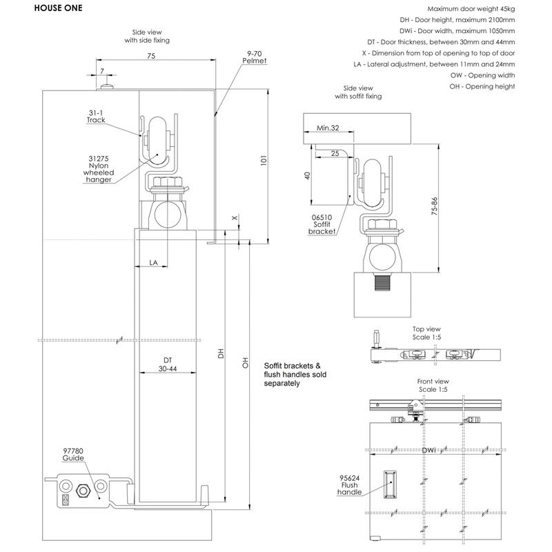 Coburn House One-Door System 900mm-1050mm Door