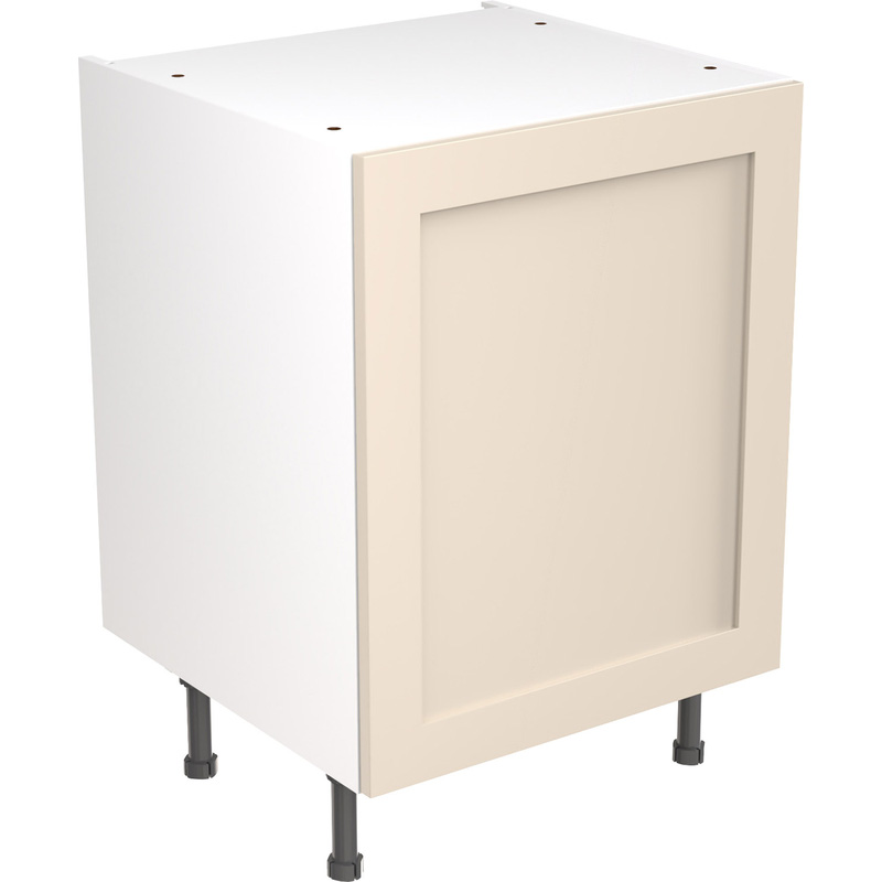 Kitchen Kit Flatpack Shaker Kitchen Cabinet Base Unit Ultra Matt Cashmere 600mm