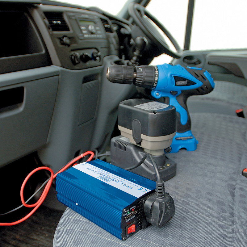 Draper 12V DC-AC Inverter 400W