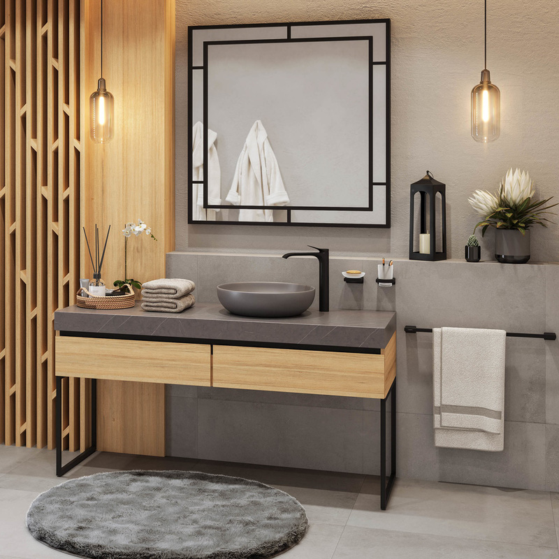 Hansgrohe AddStoris Bath Towel Rail Matt Black