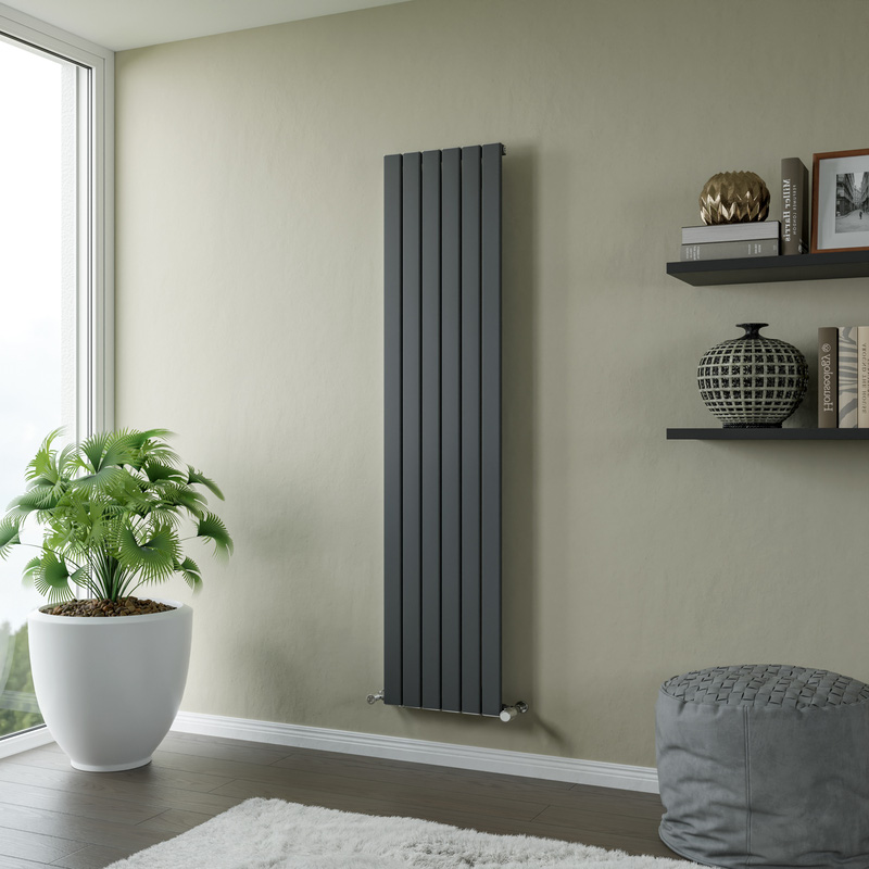 Ximax Durham Aluminium Designer Radiator 1800 x 415mm  3133Btu Anthracite