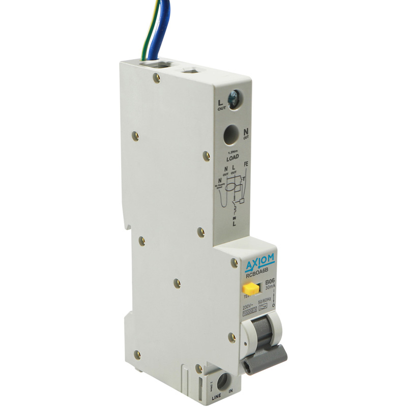 Axiom 3 Phase B-Curve RCBO 6A 10kA Type A