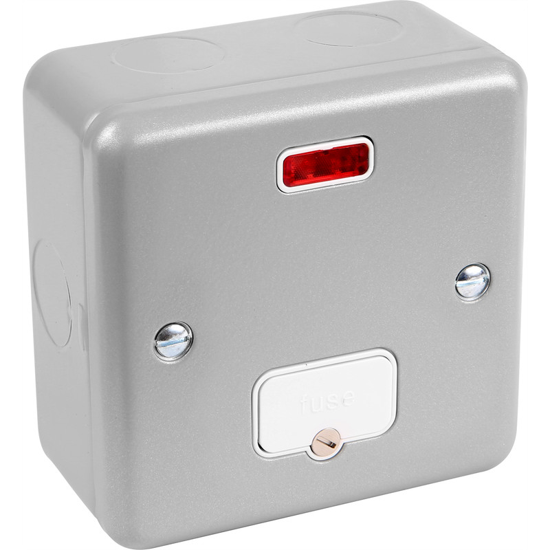 MK Metal Clad 13A DP Unswitched Connection Unit With Neon