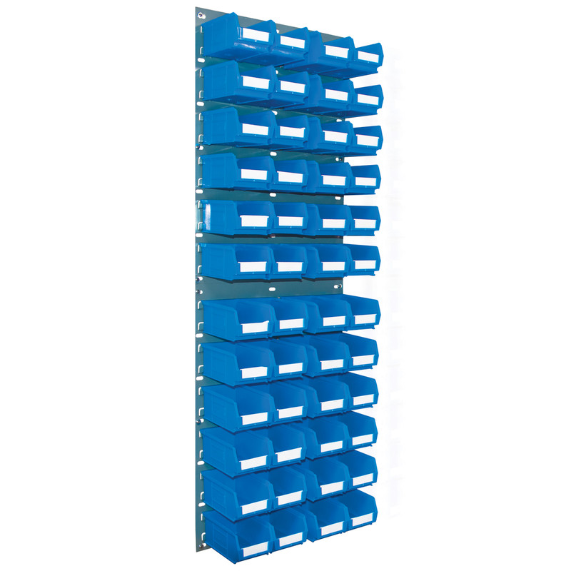 Barton Steel Louvre Panel with Blue Bins 641 x 457mm with TC2 Blue Bins