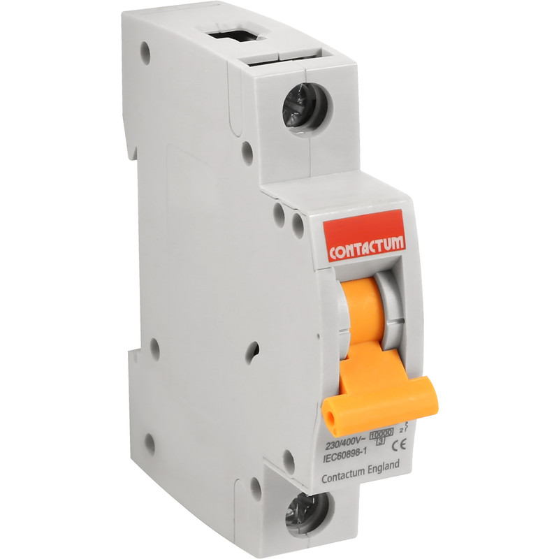 Contactum Single Pole C Curve MCB 25A 10kA SP