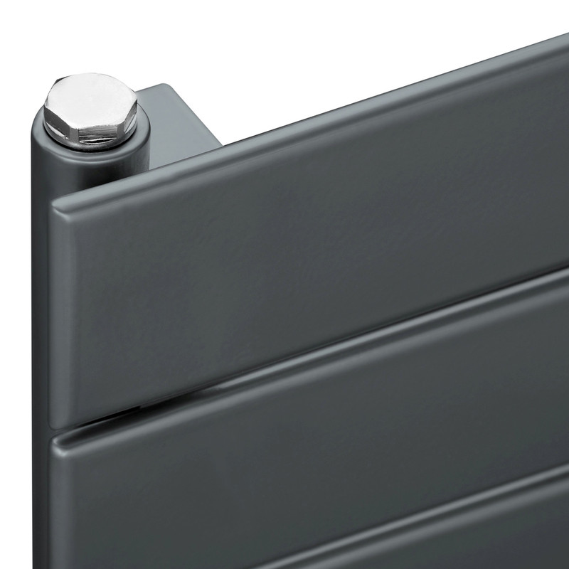 Ximax Oxford Single Horizontal Designer Radiator 595 x 600mm 1300Btu Anthracite