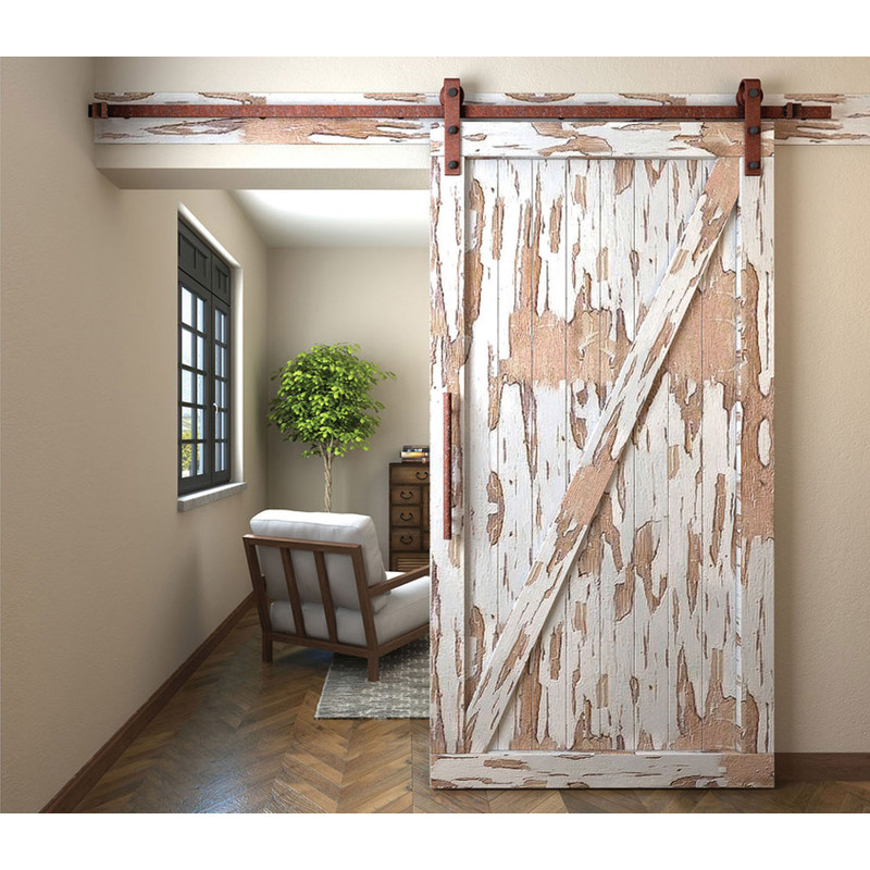 Coburn Flat Track 100 Straight Hanger System One Door 1500mm - Rust Finish