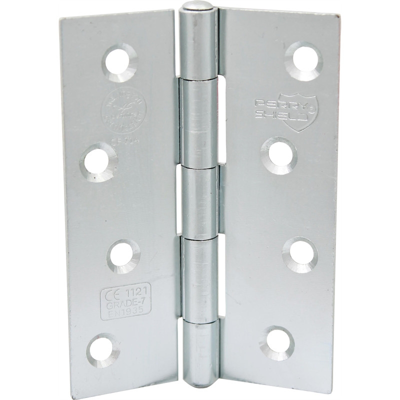 Grade 7 Spun Pin Fire Door Hinge 100mm Bright Zinc Plated
