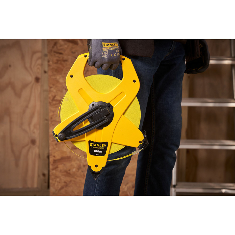 Stanley Powerwinder Fibreglass Tape 100m