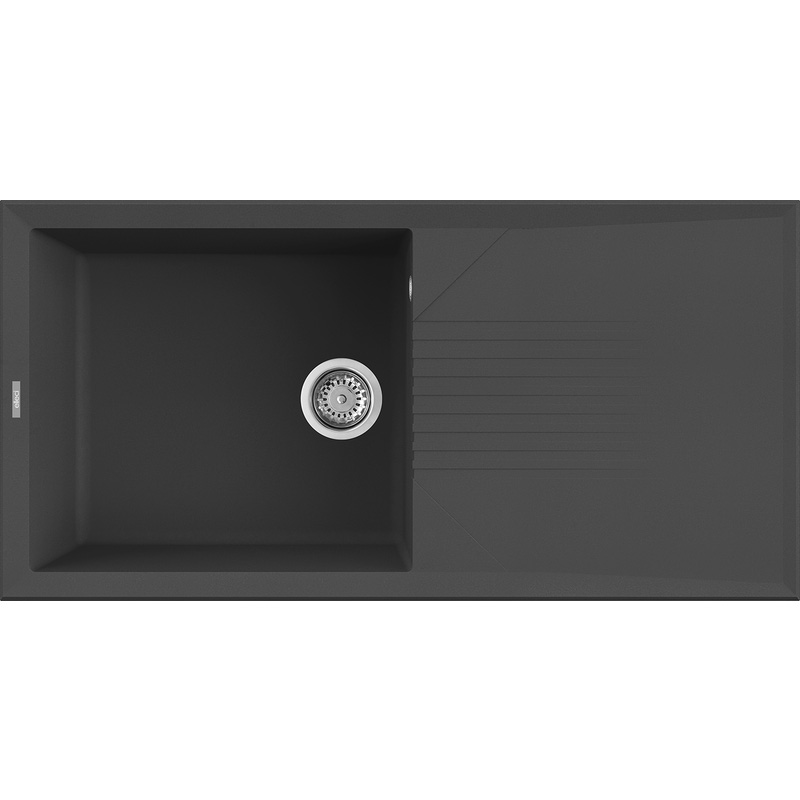Reginox Tekno Reversible Composite Kitchen Sink & Drainer Single Bowl Anthracite