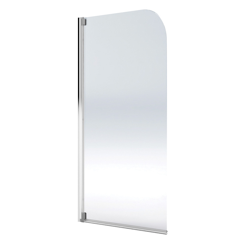 Aqualux Half Frame Bath Screen Silver Frame 800x1400mm