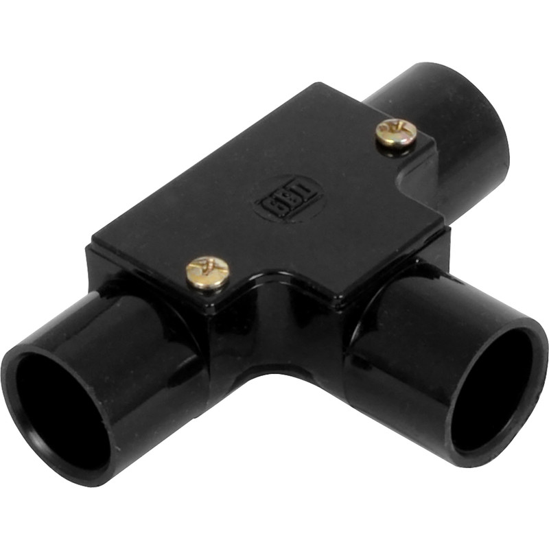 25mm PVC Conduit Inspection Tee Black