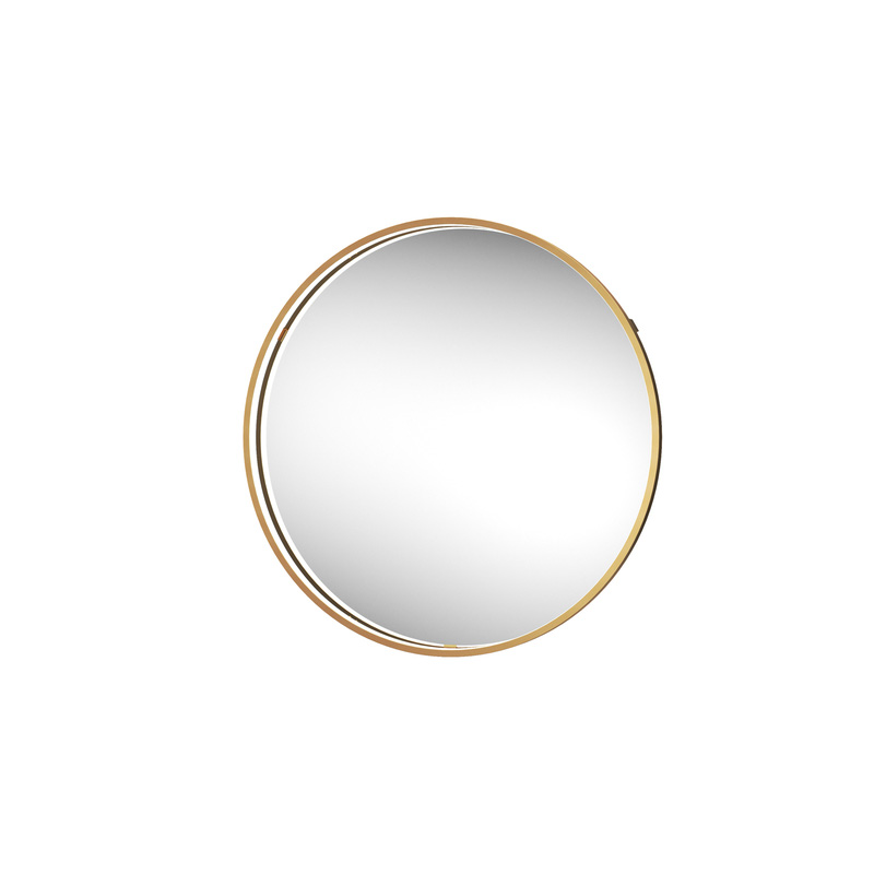 Sensio Aspect Round LED Bathroom Mirror Cool White Brushed Brass 600mm